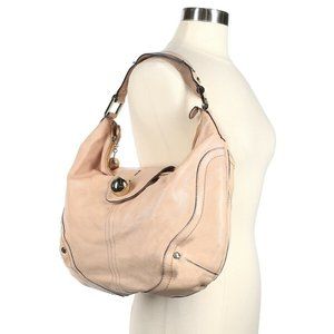 NWOT BILL BLASS PINK NUDE BEIGE SHOULDER BAG LEATHER
